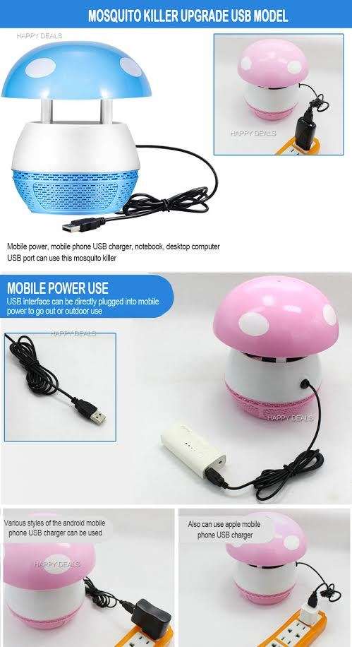 Mini Lamp Electronic Mosquito Repellent Light LED  Airflow Anti Insects