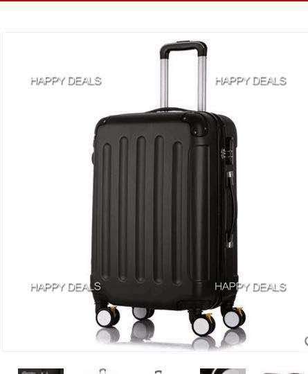 3-Piece Luggage Set made from ABS - and Carry On Suitcase with Wheels, Lock, and Telescopic Handle