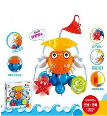 Baby Crab Windmills Bath Toy Faucet Plastic Wash Toys Spray Water Fun