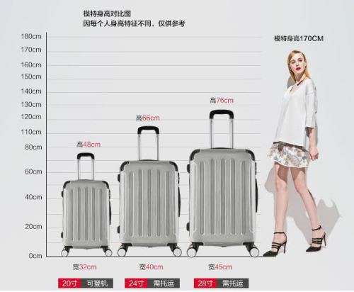 3-Piece Luggage Set made from ABS - and Carry On Suitcase with Wheels, Lock, and Telescopic Handle
