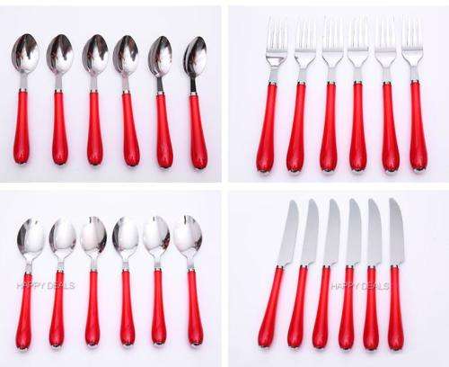 24 Piece Colorful Cutlery Set 4 colors to choose from  (Purple,Blue,Lime, Red)