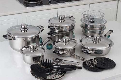 High Quality Heavy Stainless Steel Cookware 27-piece Set