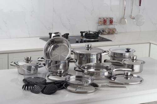 High Quality Heavy Stainless Steel Cookware 27-piece Set