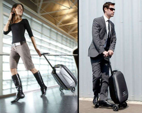 Travel Accessories: The Micro Luggage Scooter Four Colors (Black,Blue,Red,Green)