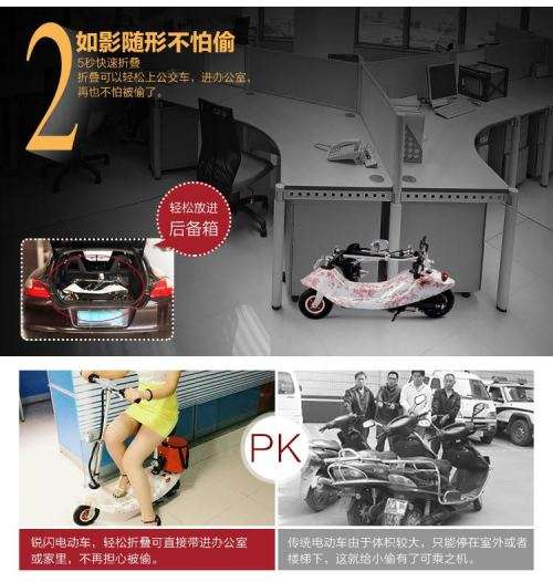 Female Folding Electric scooter/small type electric car/Multi-color optional/light Compact