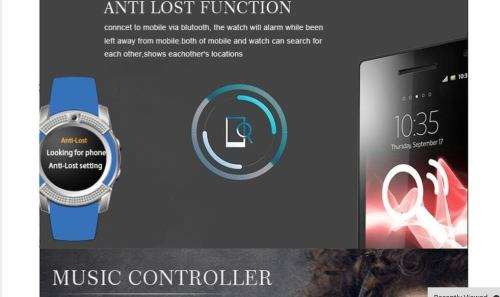 V8 Smart Watch Phone Bluetooth SIM Smartwatch Touch Screen Wrist  Support Hands-free/Making calls