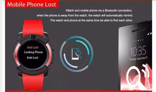 V8 Smart Watch Phone Bluetooth SIM Smartwatch Touch Screen Wrist  Support Hands-free/Making calls