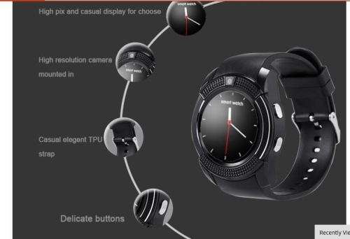V8 Smart Watch Phone Bluetooth SIM Smartwatch Touch Screen Wrist  Support Hands-free/Making calls