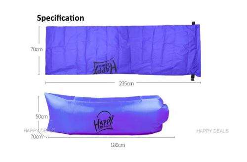 Fast Inflatable Camping Sofa Banana Sleeping Lazy Chair Bag Nylon Hangout Air Beach Bed Couch