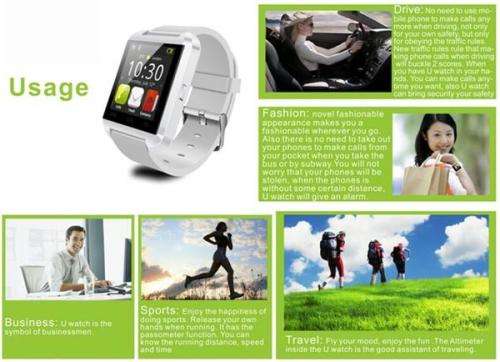 U8 Uwatch Bluetooth Touch  Screen Smart Watch Phone Smartwatch