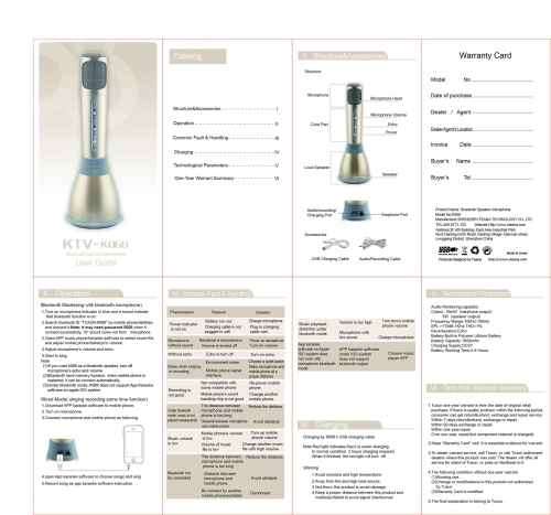 K068 KTV Karaoke Microphone c & Speaker Gold