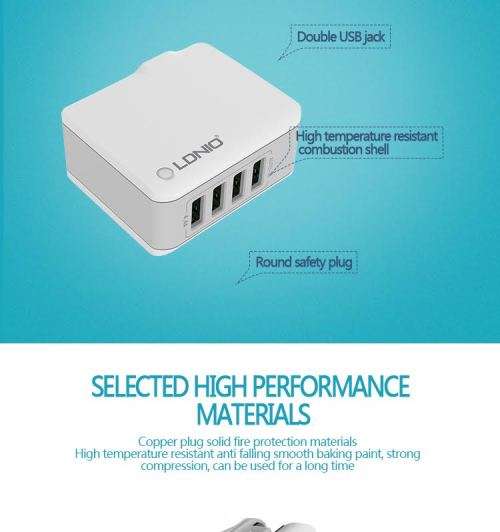 4.4A 4U Charger Compatible with android and iPhone devices and various digital devices