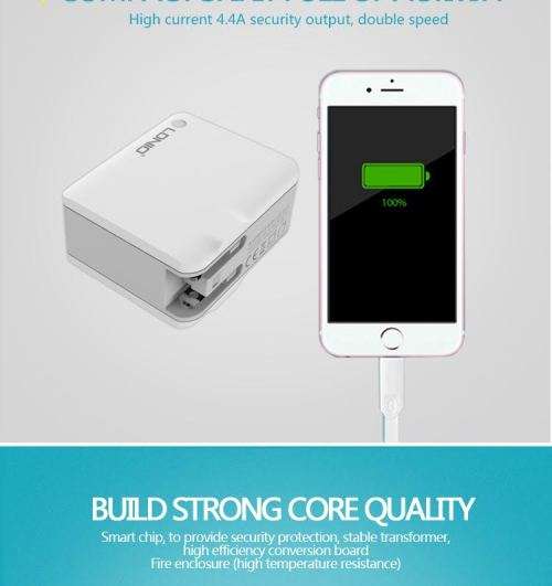 4.4A 4U Charger Compatible with android and iPhone devices and various digital devices