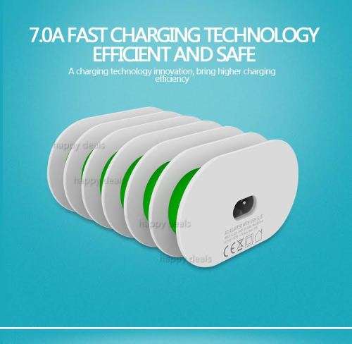 LDNIO 6 USB Multi Ports Charging Station Smart Adaptive 7A Desktop Fast Charger for iphone 7/6/5