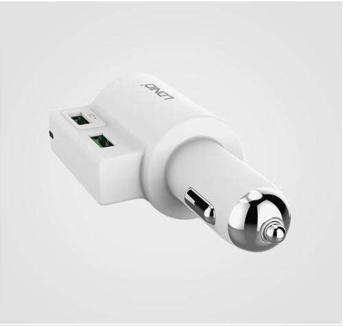 2 Port USB & 1 Socket Adapter Car Charger Output 4.2A & 120W (CM10)