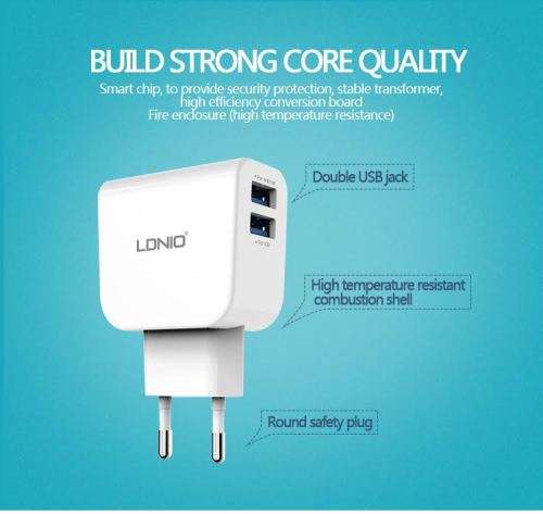 LDNIO 2.1A ANDROID/IOS TRAVEL CHARGER