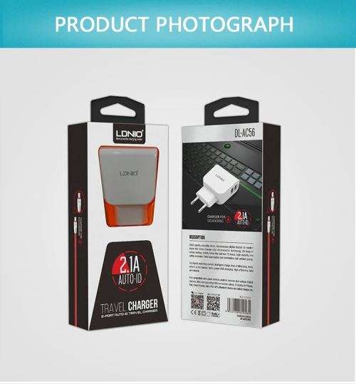 LDNIO 2.1A ANDROID/IOS TRAVEL CHARGER