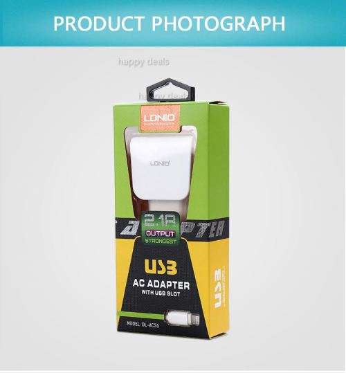 Dual USB wall Charging 2 port Charger 2.1A AC Power Adapter