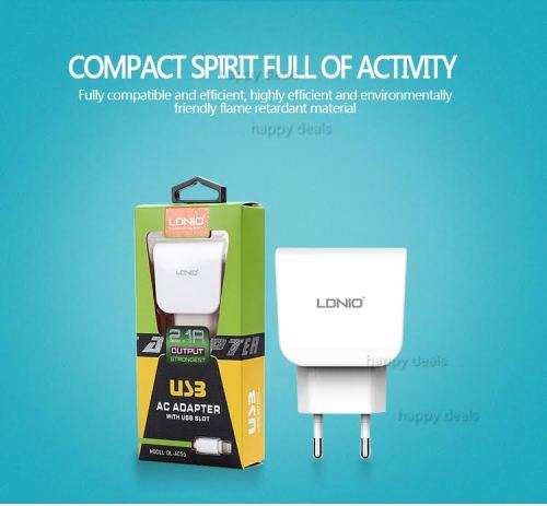 Dual USB wall Charging 2 port Charger 2.1A AC Power Adapter