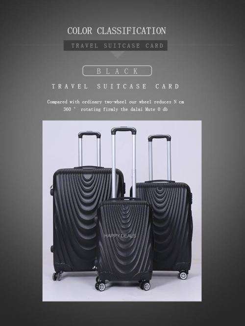 3 Piece  ABS Lightweight Design Luggage Set (size: 20'',24'',28'')
