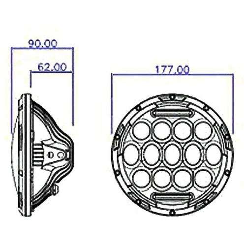 7W LED Headlight | 7'' Round LED Headlights