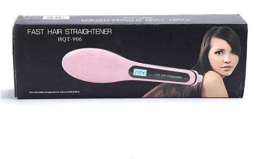 Electric Hair Straightener Comb Hot Iron Brush Auto Fast Hair Massager Tool