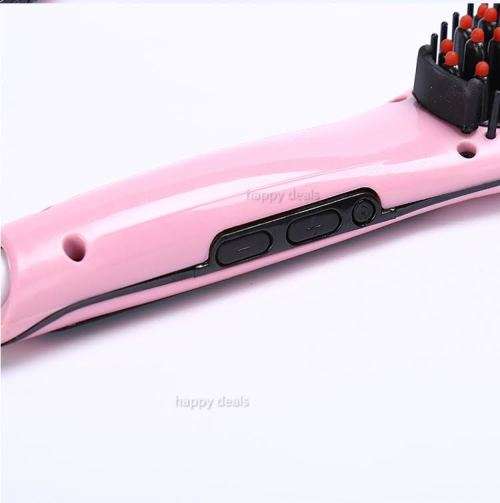 Electric Hair Straightener Comb Hot Iron Brush Auto Fast Hair Massager Tool