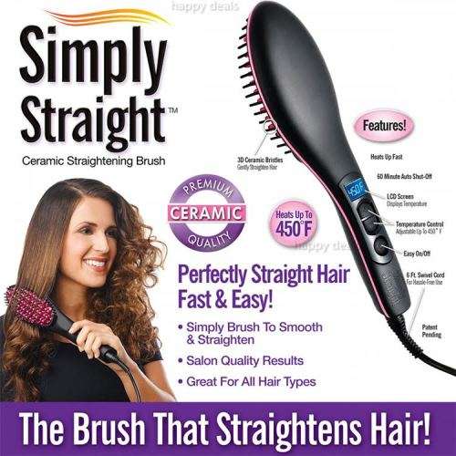 Simply Straight Ceramic Straightening Brush Fast And Easy
