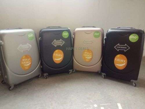 ABS Lightweight Design 5 Piece Luggage Set With Vanity Bags (size: 19'',23'',27'')