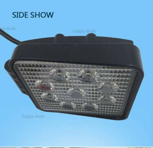 27W LED CREE WORK LIGHT BAR SQUARE LAMP FLOOD TRUCK BOAT OFFROAD 12V 24V