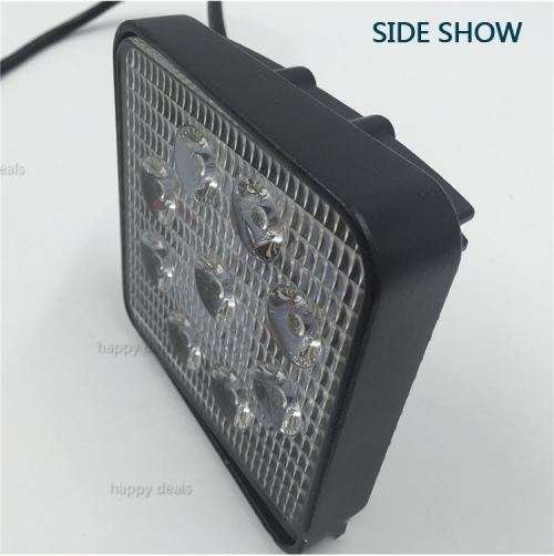 27W LED CREE WORK LIGHT BAR SQUARE LAMP FLOOD TRUCK BOAT OFFROAD 12V 24V
