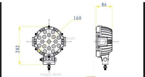 17 lamp beads 51W 3.7A 3100LM LED lighting