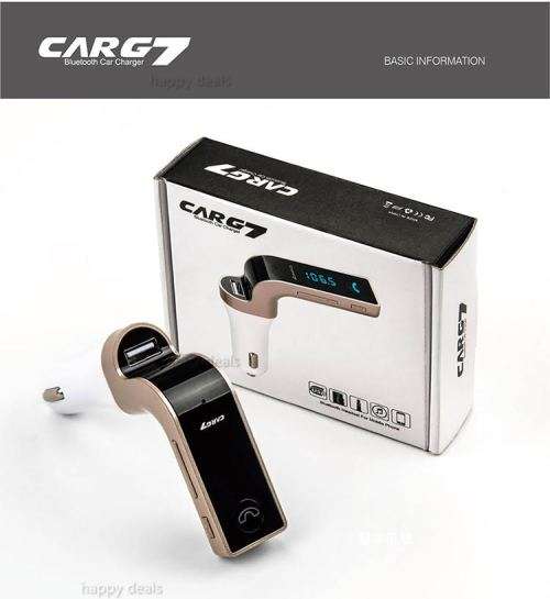 G7 Wireless In-Car Bluetooth Talking & Music Streaming USB Adapter Car Charger with