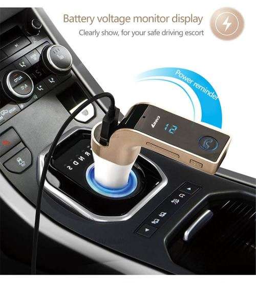 G7 Wireless In-Car Bluetooth Talking & Music Streaming USB Adapter Car Charger with