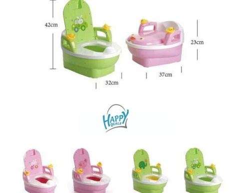Colorful Children's Potty Trainer Pink/Green