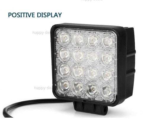 4 Inch 12V/24V 3200LM 48W Waterproof Square LED Car Work Light