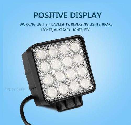 4 Inch 12V/24V 3200LM 48W Waterproof Square LED Car Work Light