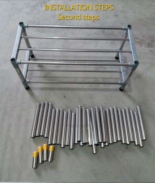 HIGH QUALITY STAINLESS STEEL COMBINATION ROUND TUBE SHOE RACK