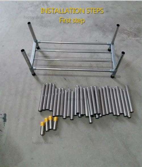 HIGH QUALITY STAINLESS STEEL COMBINATION ROUND TUBE SHOE RACK