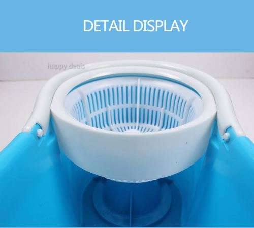 360° Rotating Magic Spin Mop Dehydrate Basket W/Bucket (Blue,Pink,Green)