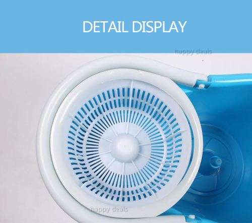 360° Rotating Magic Spin Mop Dehydrate Basket W/Bucket (Blue,Pink,Green)