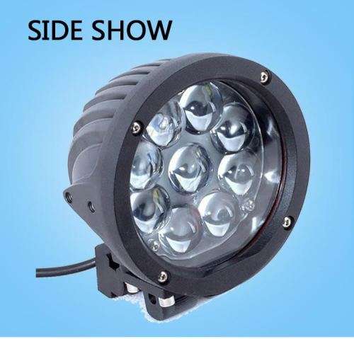 One piece ring black 4D spot beam DC 12v 24v 5.5inch 45w field cross LED driving light