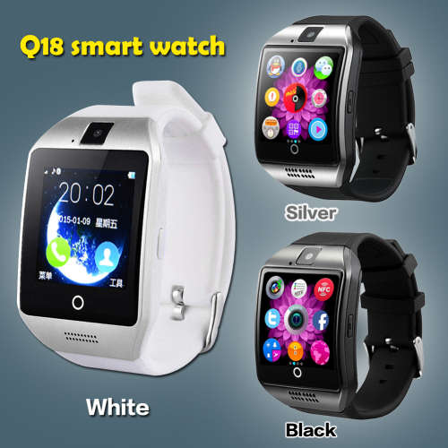 Q18 Smart Watch | Black, Silver, White & Bronze