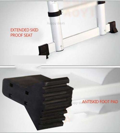 Portable Telescopic Ladder  3.8 m Thickening Aluminum Multipurpose Folding Stairs