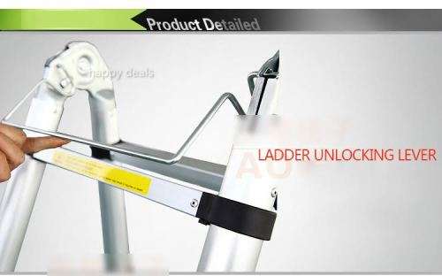 Portable Telescopic Ladder  3.8 m Thickening Aluminum Multipurpose Folding Stairs