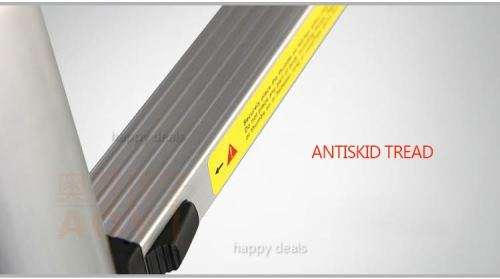 3.8m Multipurpose Retractable Portable Extension Aluminum Straight Ladder Adjustable Ladder