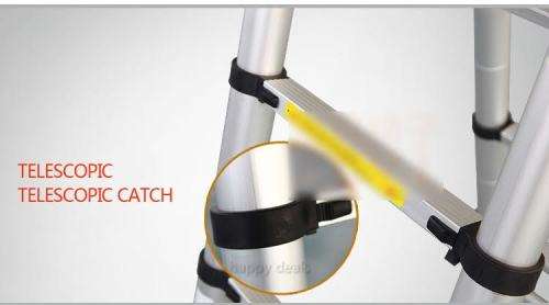 3.8m Multipurpose Retractable Portable Extension Aluminum Straight Ladder Adjustable Ladder