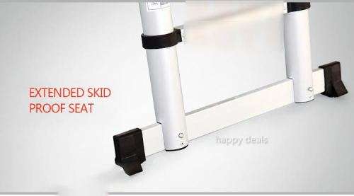 3.8m Multipurpose Retractable Portable Extension Aluminum Straight Ladder Adjustable Ladder