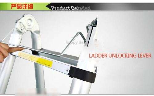 3.8m Multipurpose Retractable Portable Extension Aluminum Straight Ladder Adjustable Ladder