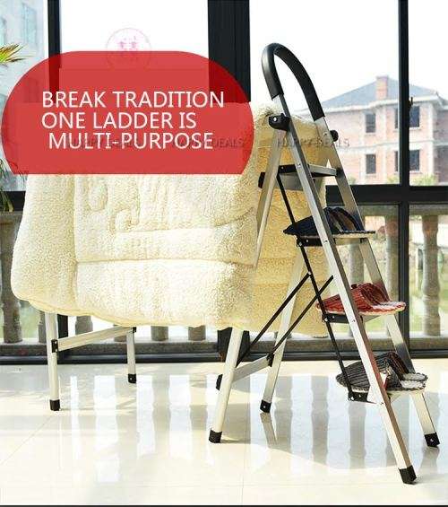 2 in 1 Multipurpose Stainless Steel step ladder / Clothes Hanger /Clothes drying rack